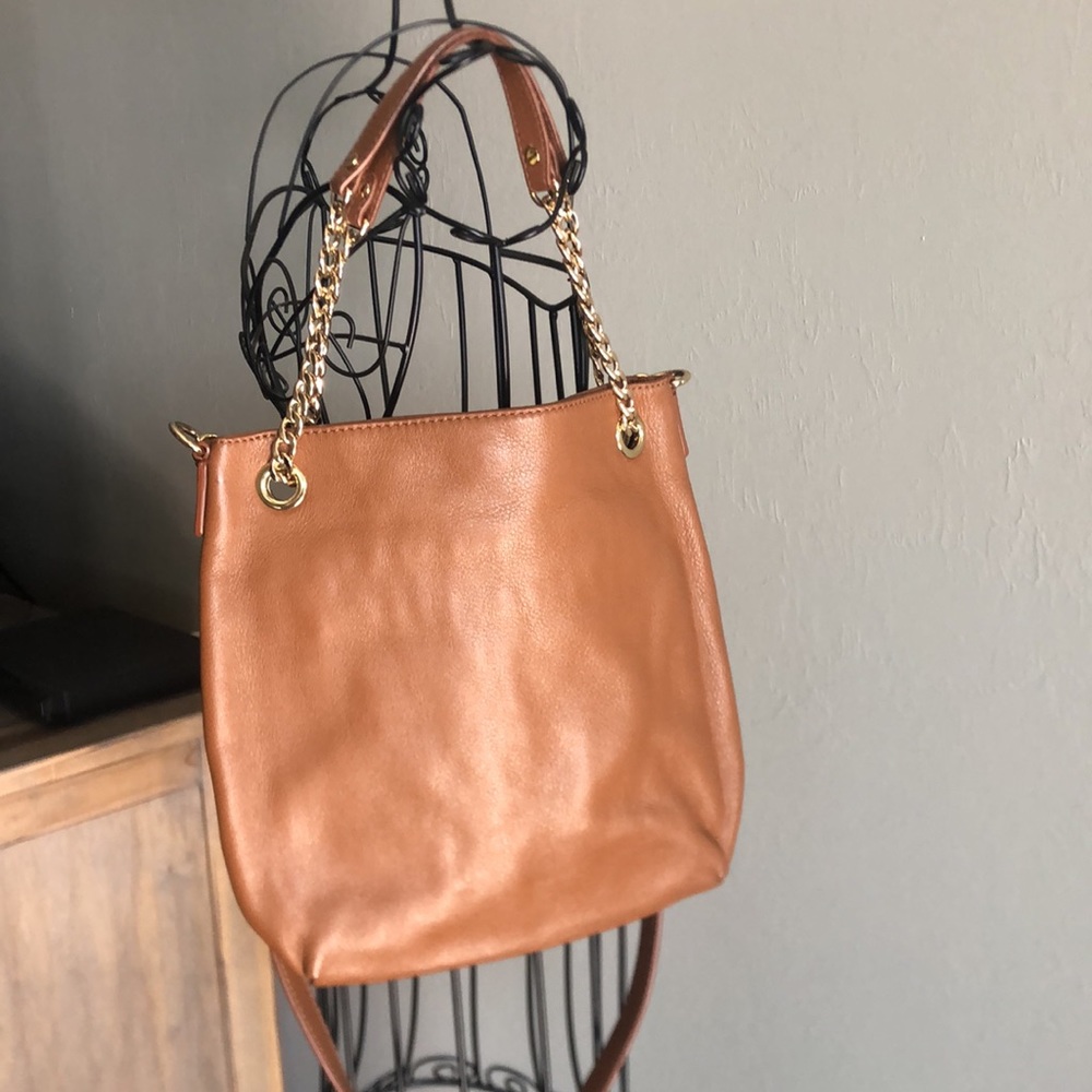 Michael Kors Caramel Leather Crossbody - Picture 4 of 9